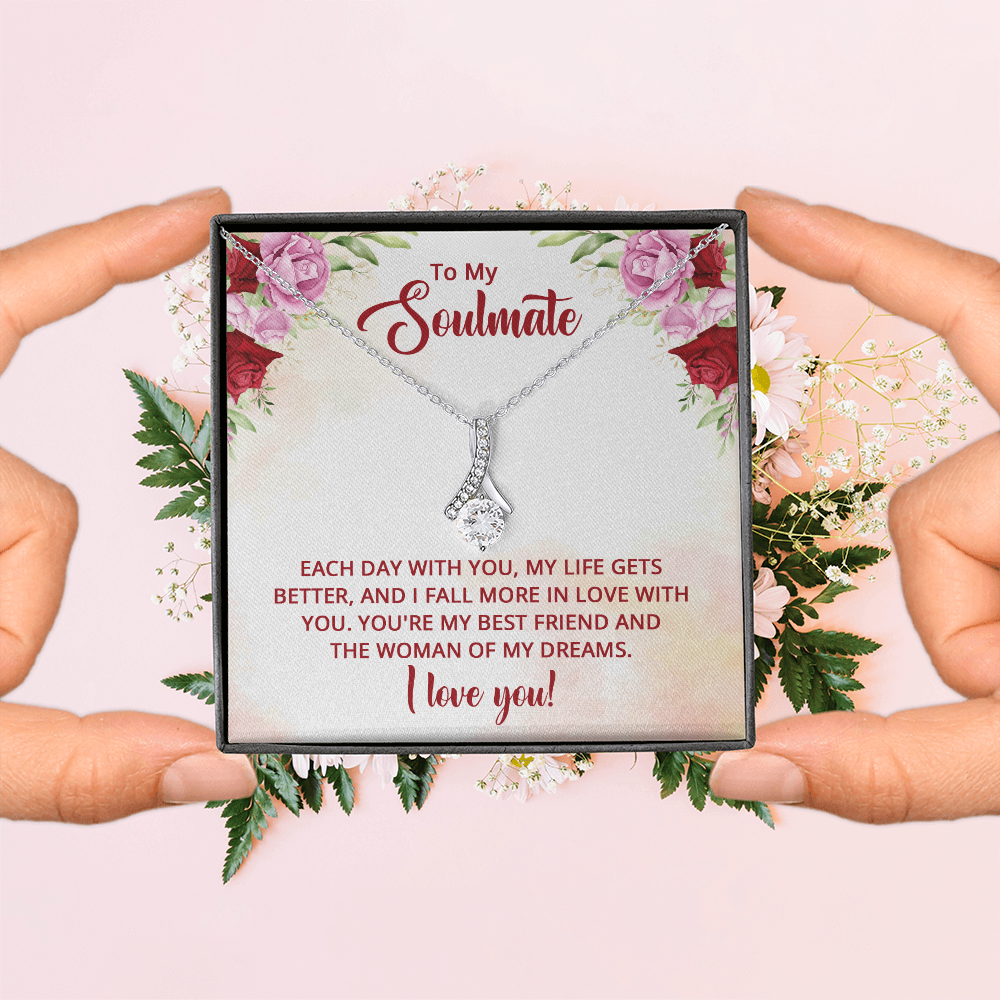 Alluring Beauty Necklace:To My Soulmate Each Day With You
