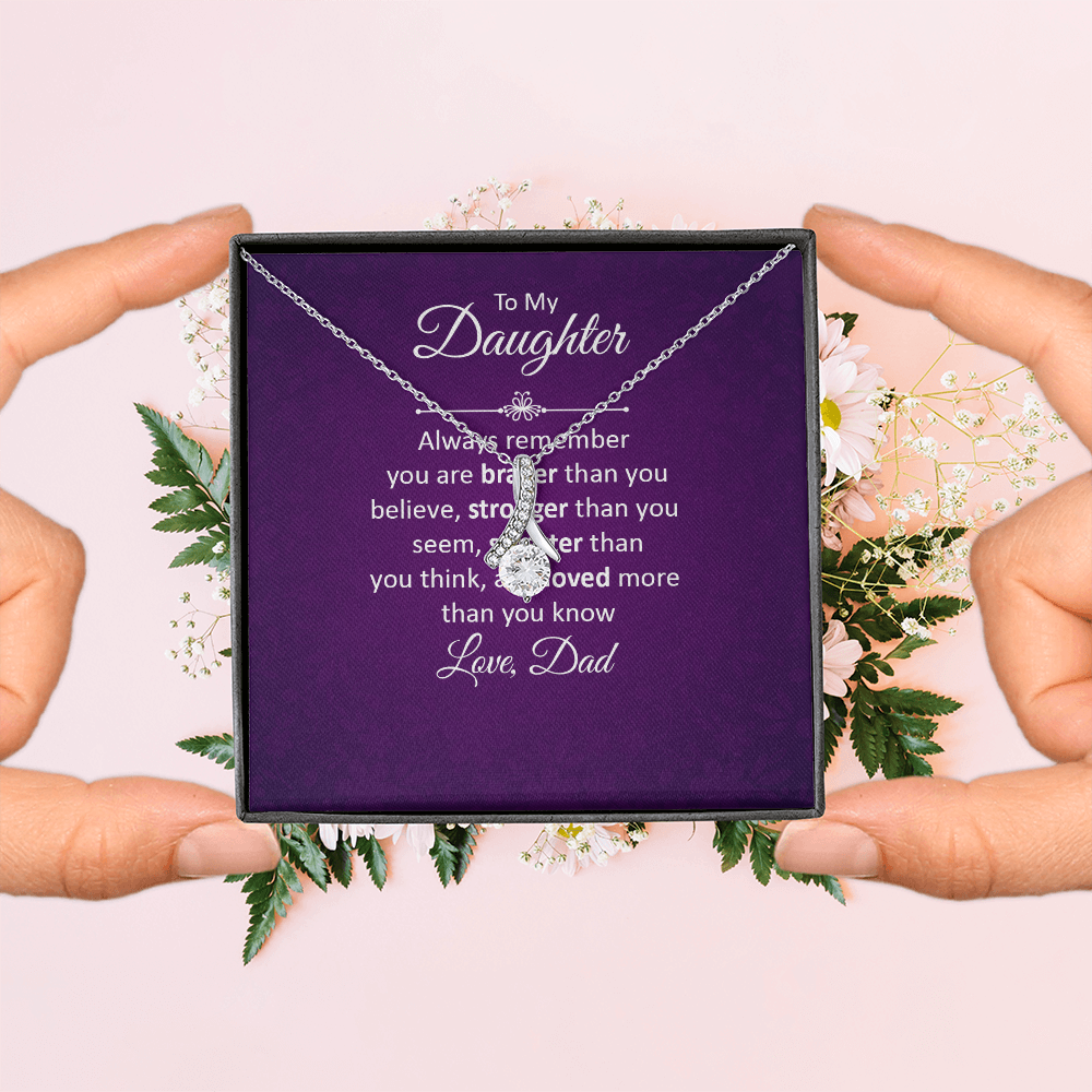 Alluring Beauty Necklace :To My Daughter Love Dad
