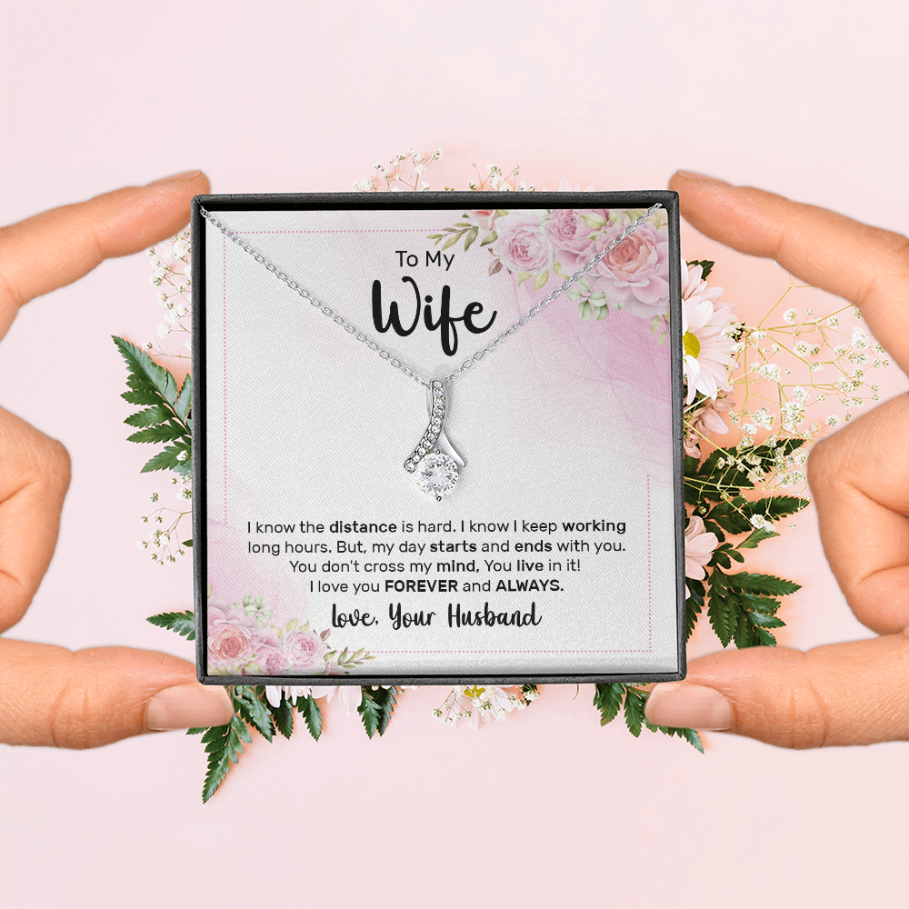 Alluring Beauty Necklace:To My Wife Love Your Husband