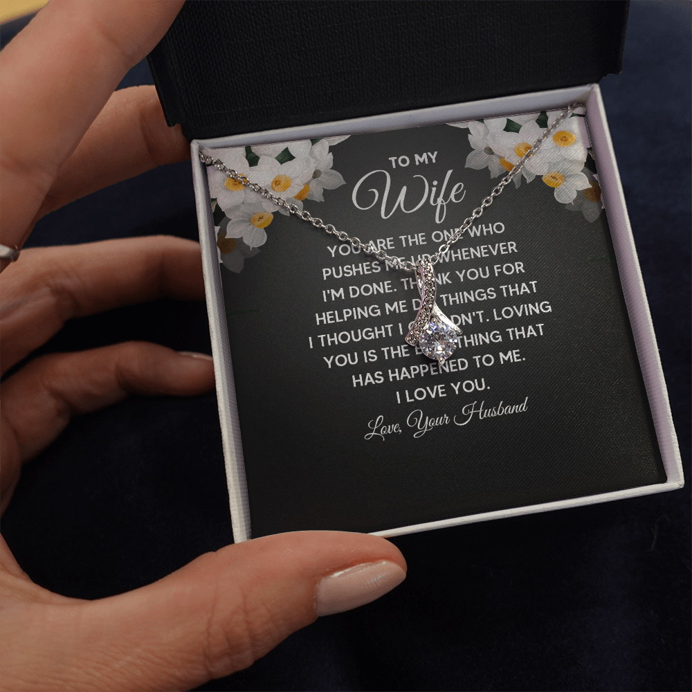 Alluring Beauty Necklace:To My Wife I Love Your Husband