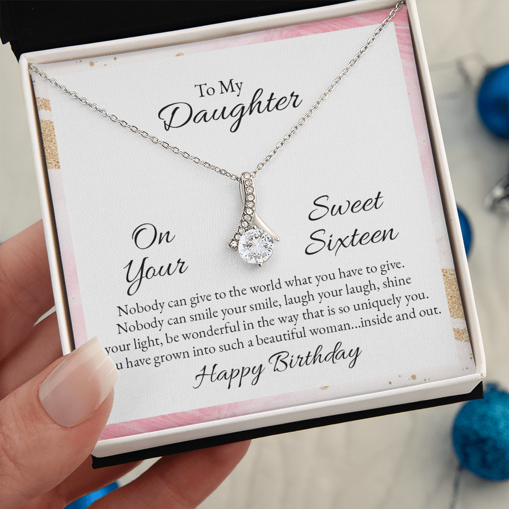 Alluring Beauty Necklace :To My Daughter Happy Birthday Sweet 16