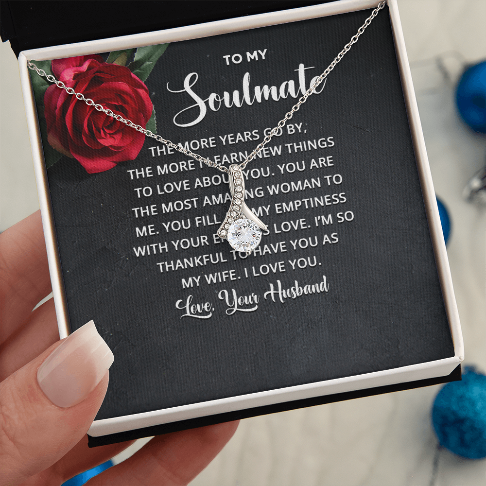 Alluring Beauty Necklace: To My Soulmate Love Your Husband