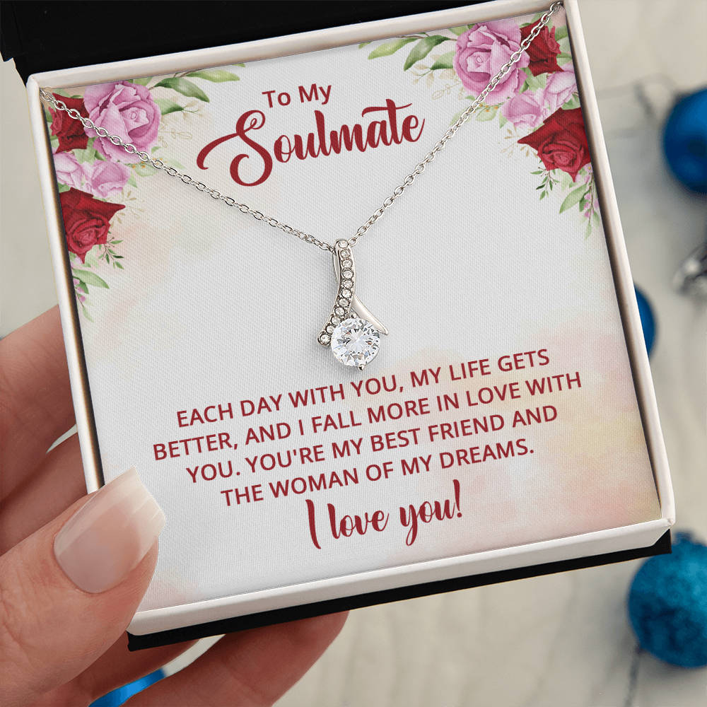 Alluring Beauty Necklace:To My Soulmate Each Day With You