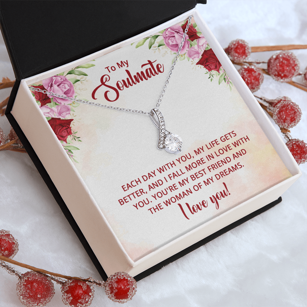 Alluring Beauty Necklace:To My Soulmate Each Day With You