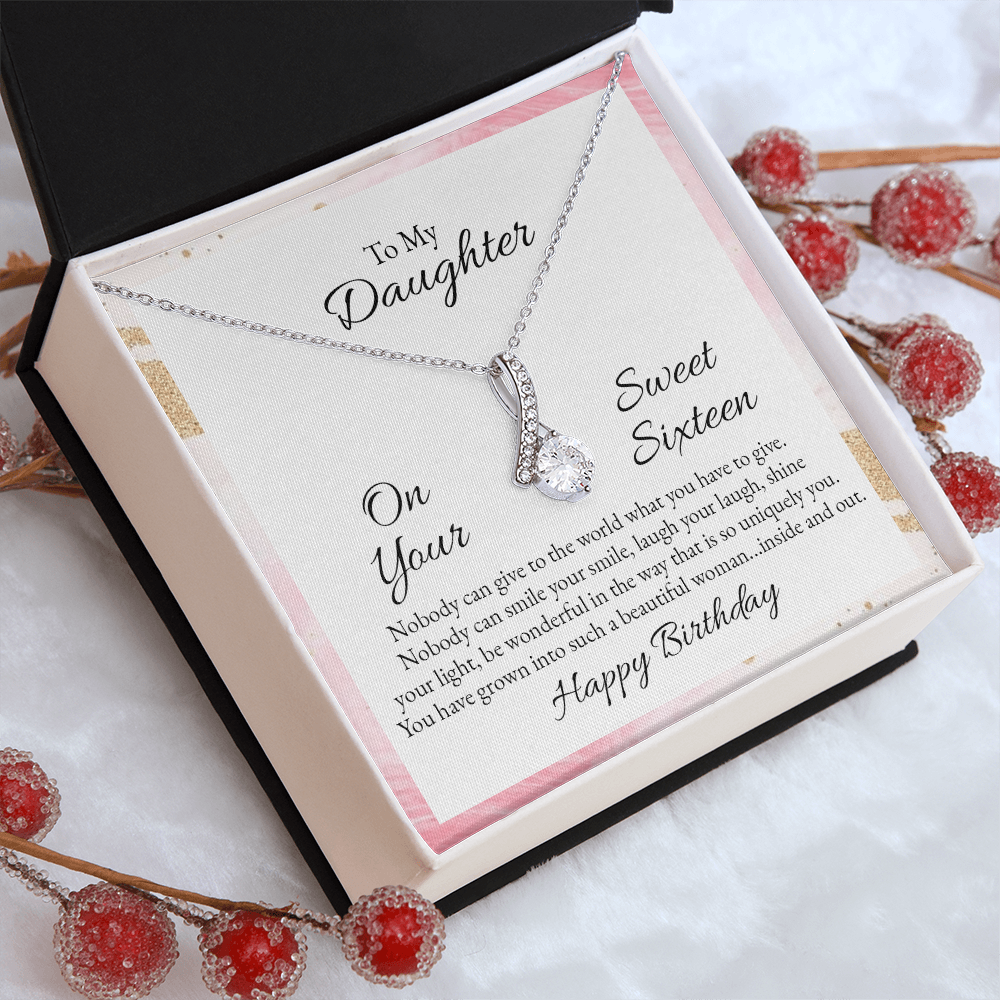 Alluring Beauty Necklace :To My Daughter Happy Birthday Sweet 16