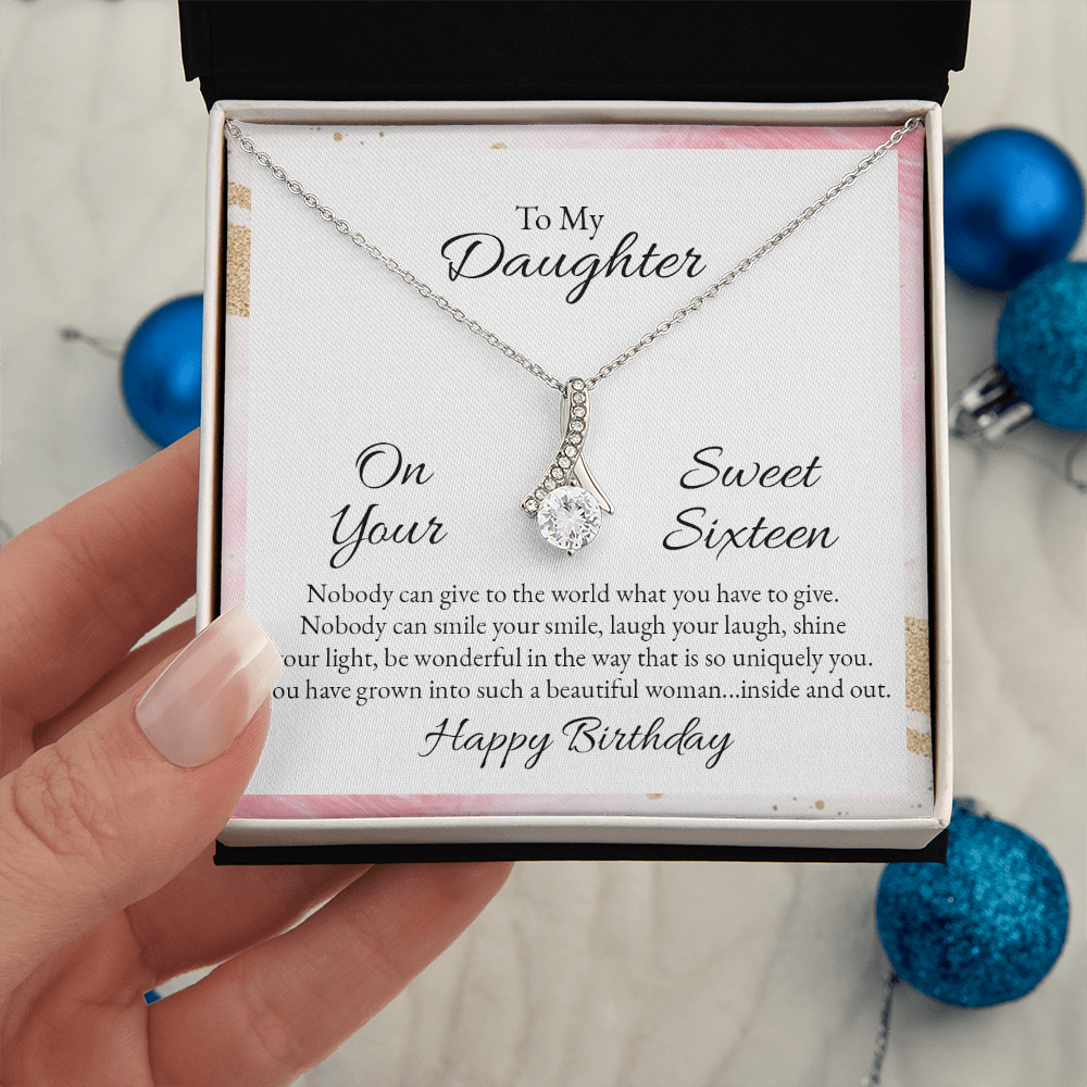 Alluring Beauty Necklace :To My Daughter Happy Birthday Sweet 16