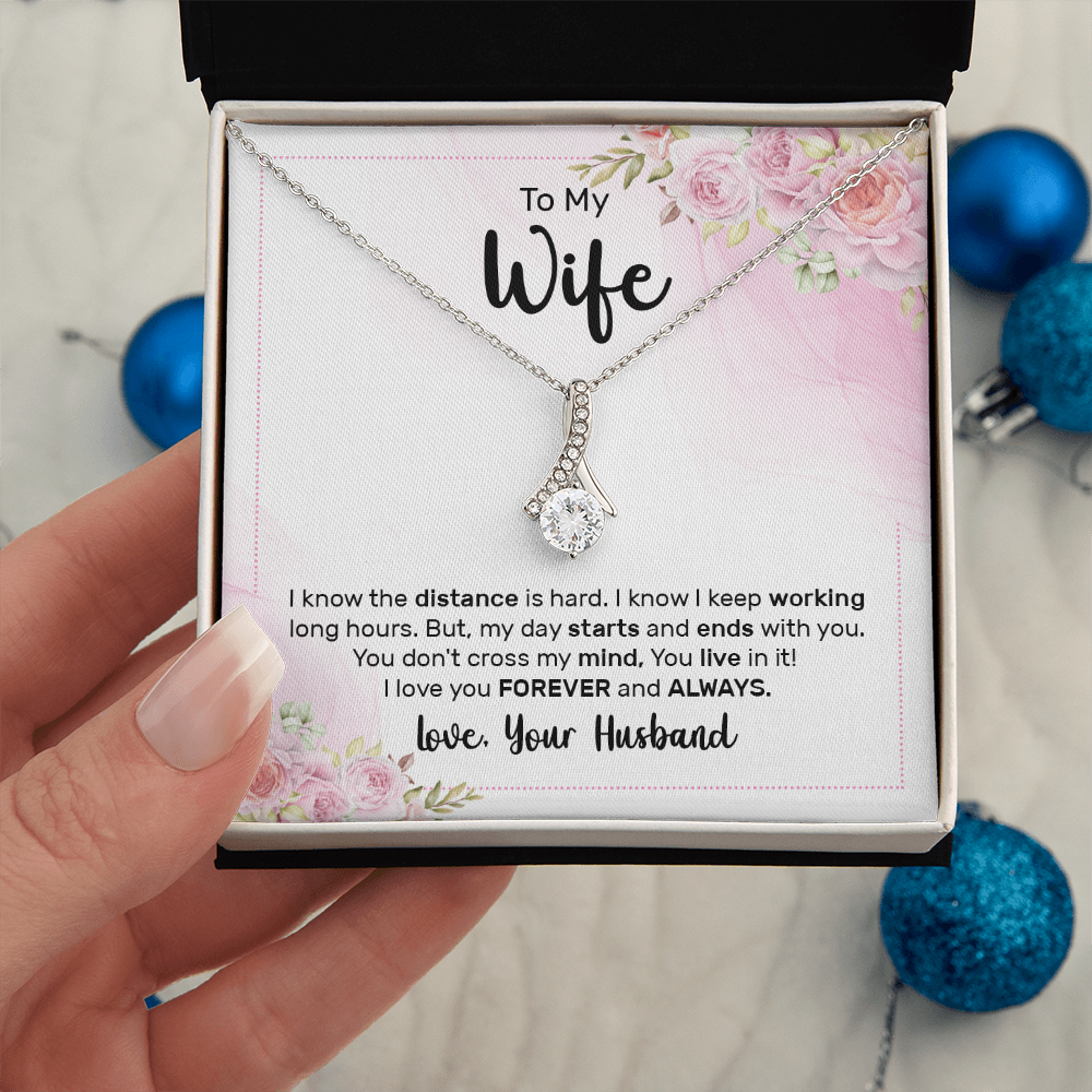 Alluring Beauty Necklace:To My Wife Love Your Husband