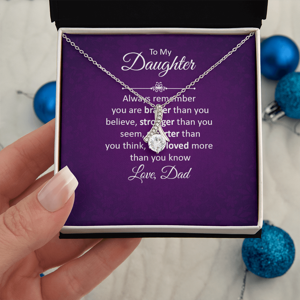 Alluring Beauty Necklace :To My Daughter Love Dad
