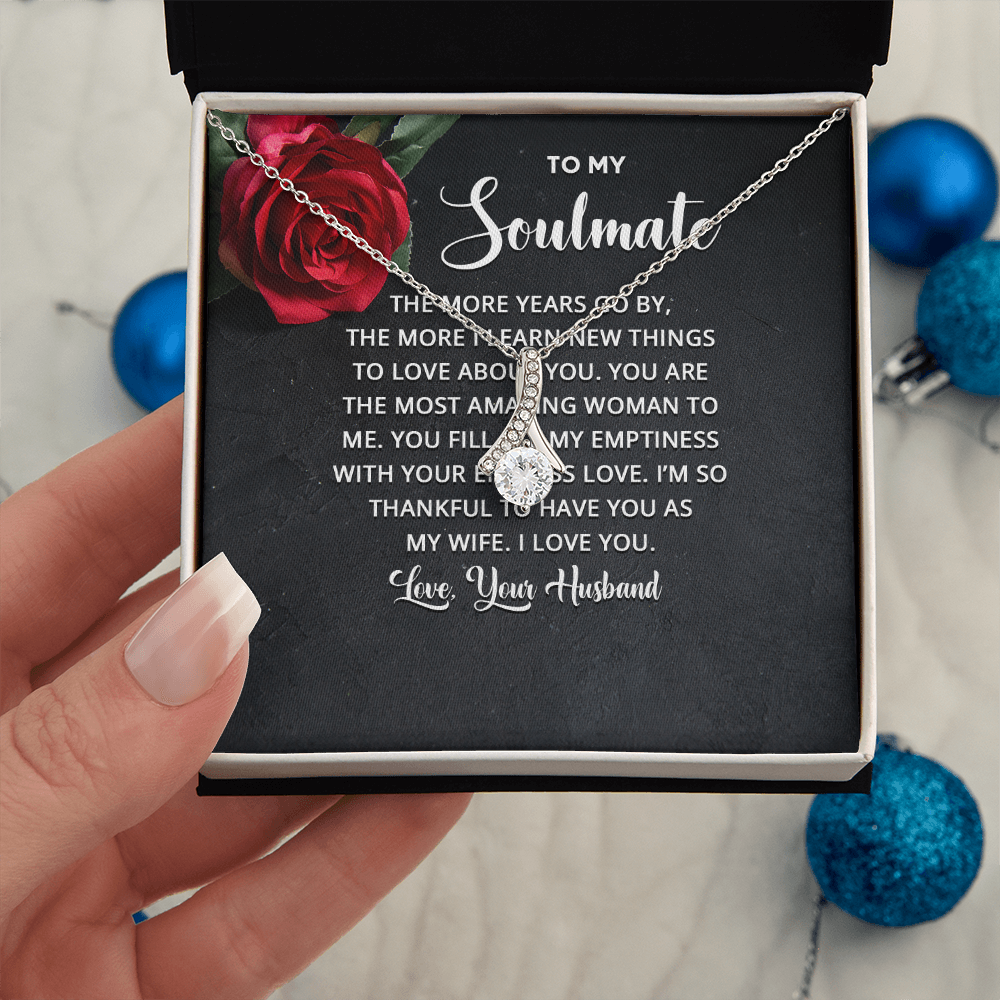 Alluring Beauty Necklace: To My Soulmate Love Your Husband