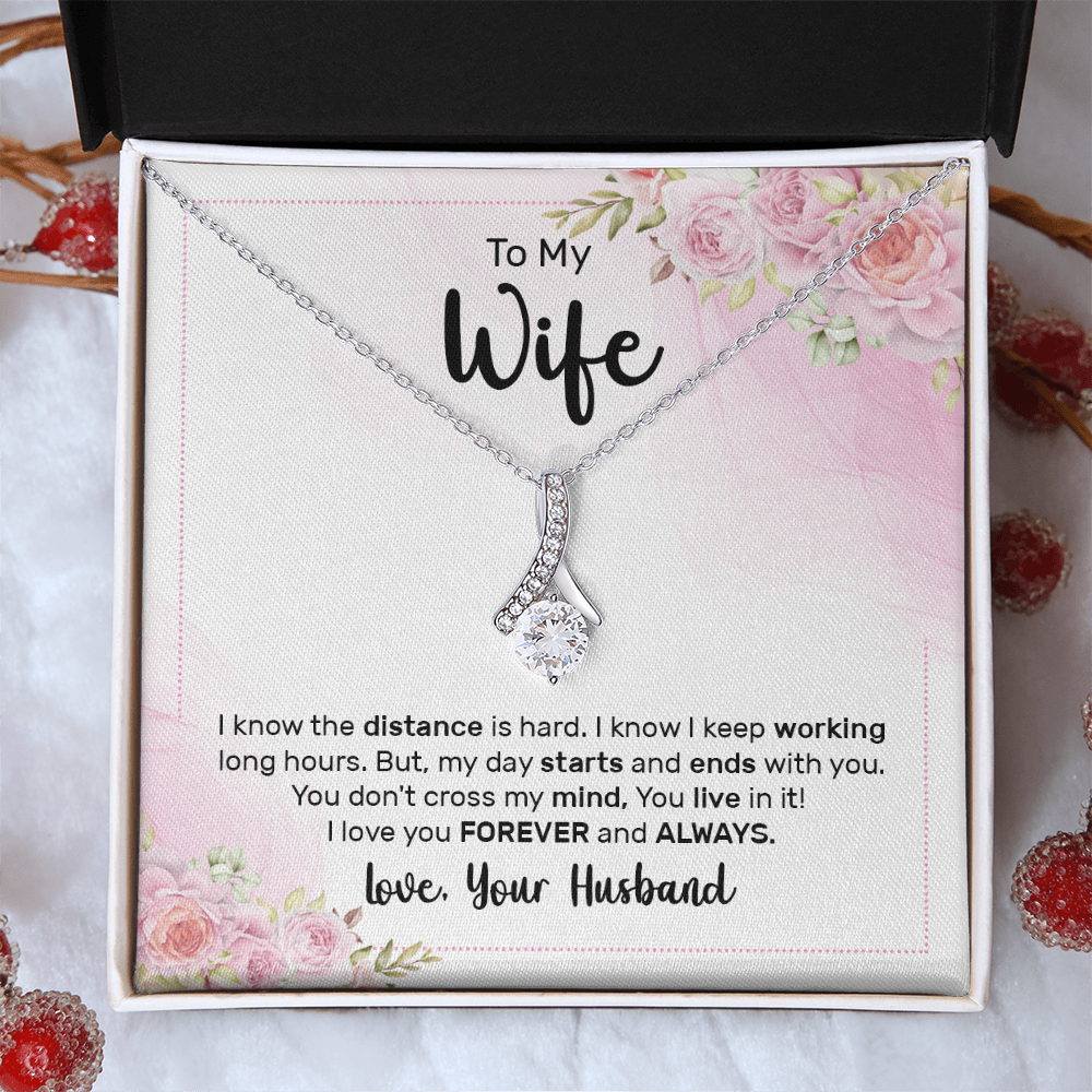 Alluring Beauty Necklace:To My Wife Love Your Husband