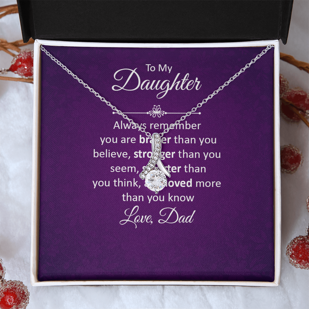 Alluring Beauty Necklace :To My Daughter Love Dad