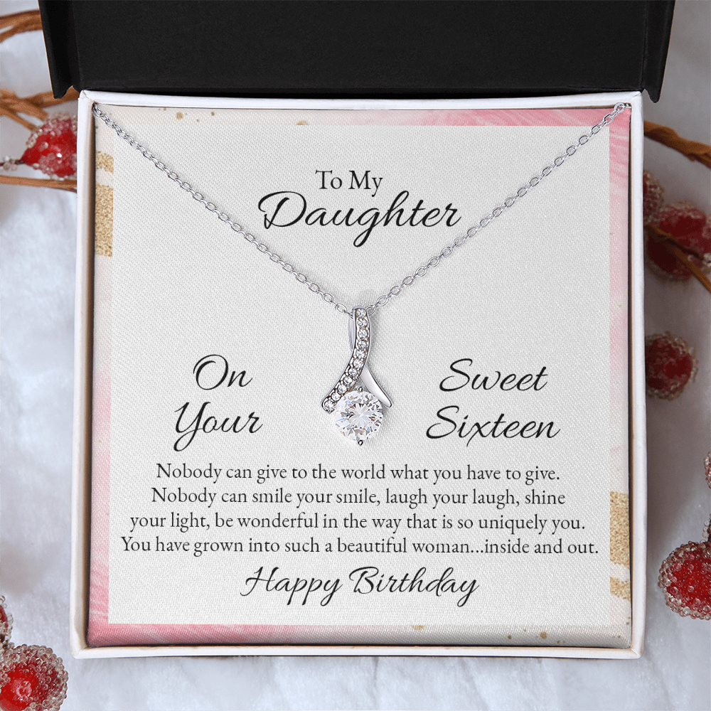 Alluring Beauty Necklace :To My Daughter Happy Birthday Sweet 16