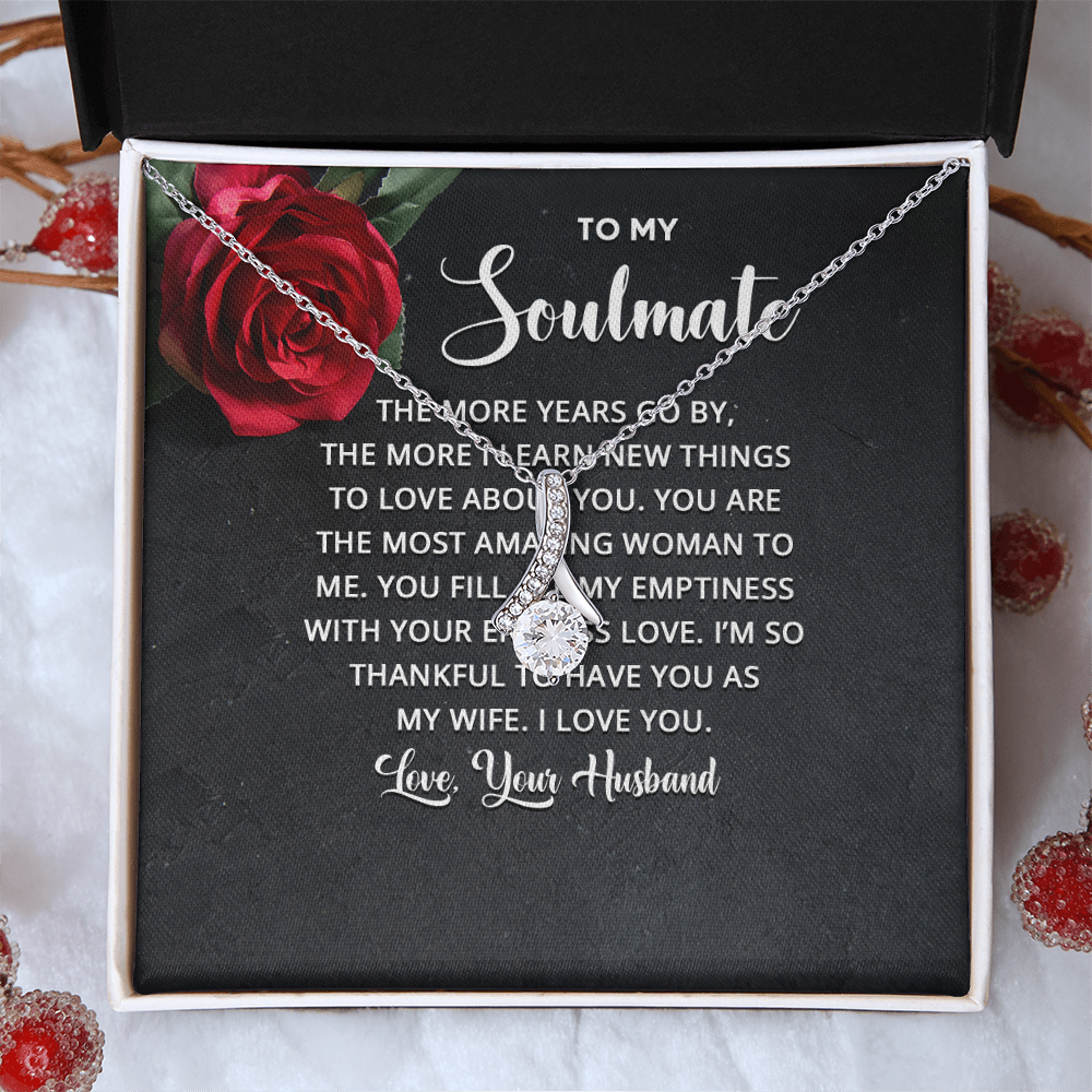 Alluring Beauty Necklace: To My Soulmate Love Your Husband