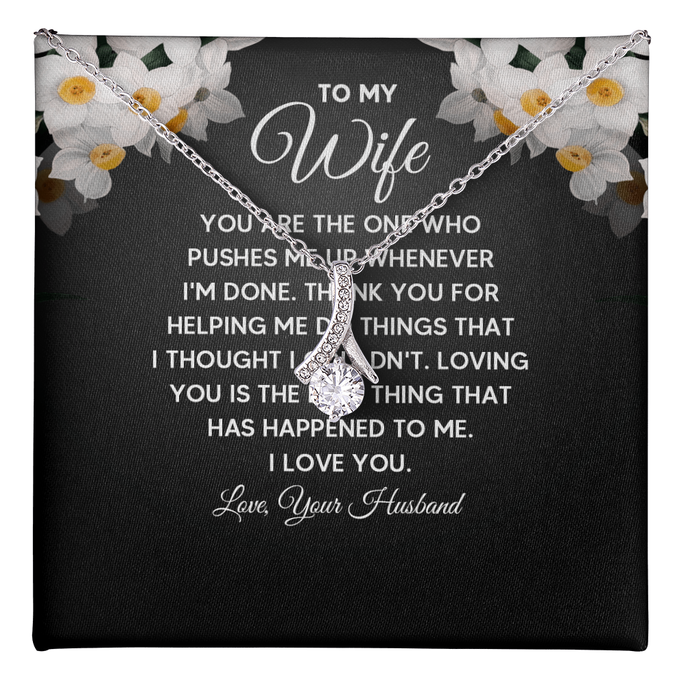 Alluring Beauty Necklace:To My Wife I Love Your Husband