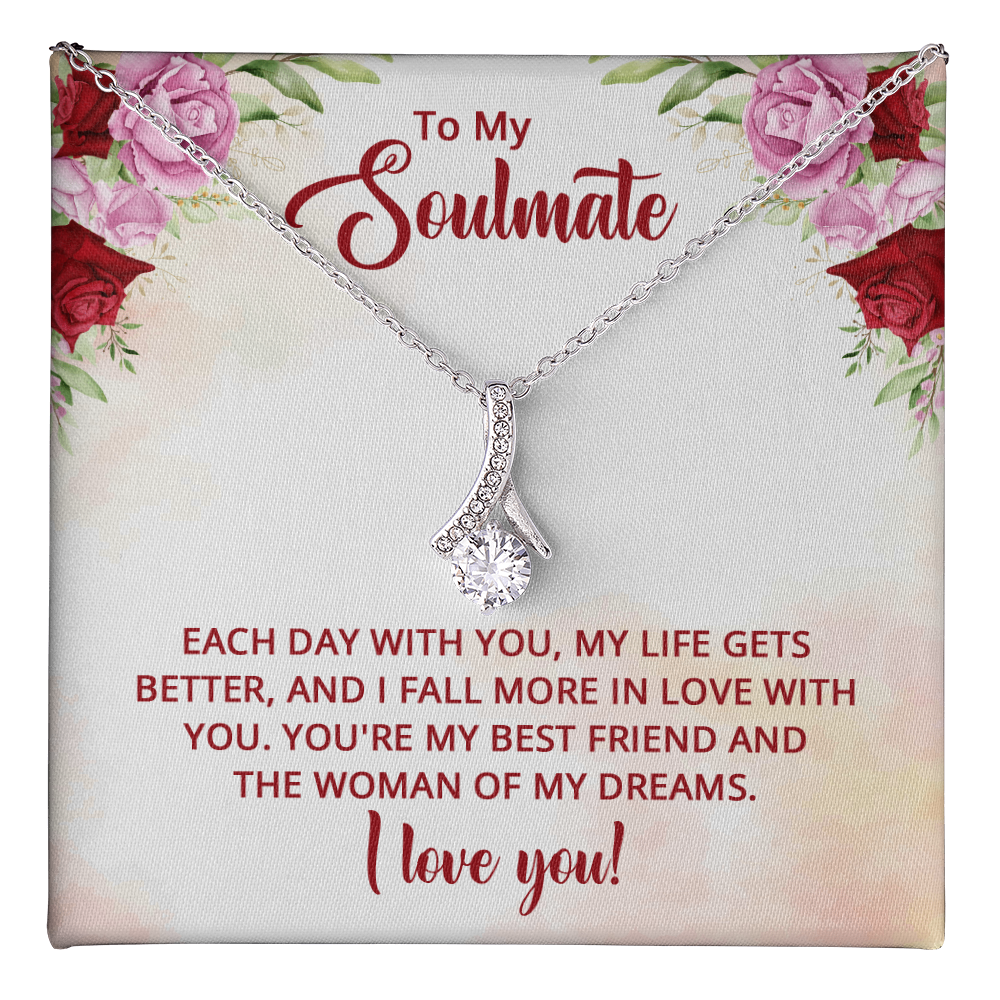 Alluring Beauty Necklace:To My Soulmate Each Day With You