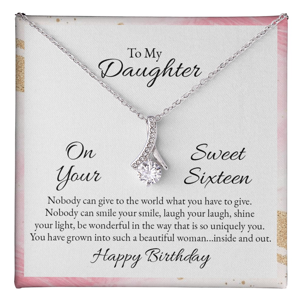 Alluring Beauty Necklace :To My Daughter Happy Birthday Sweet 16