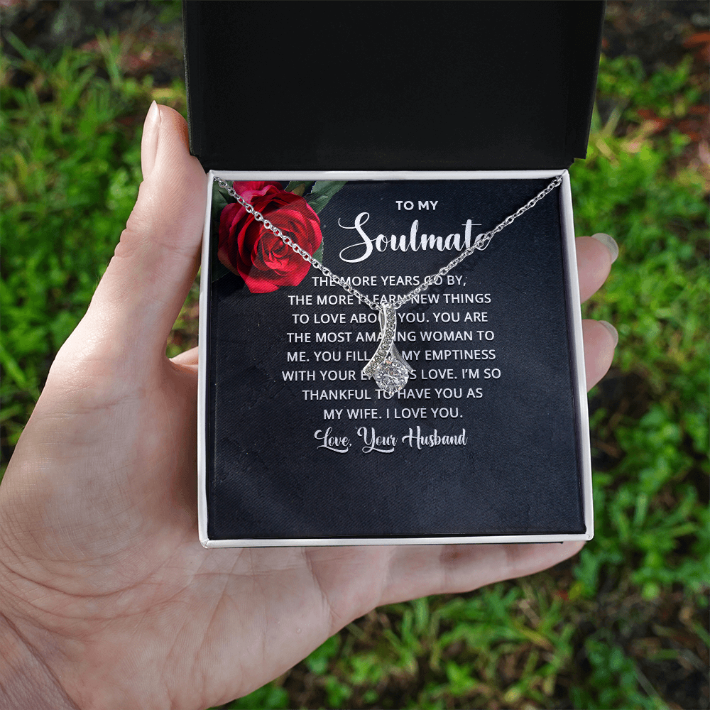 Alluring Beauty Necklace: To My Soulmate Love Your Husband