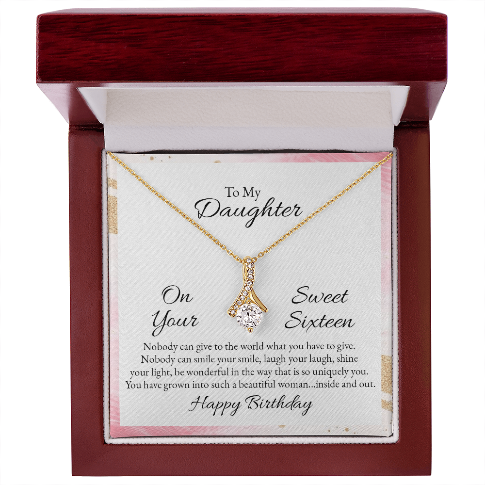 Alluring Beauty Necklace :To My Daughter Happy Birthday Sweet 16