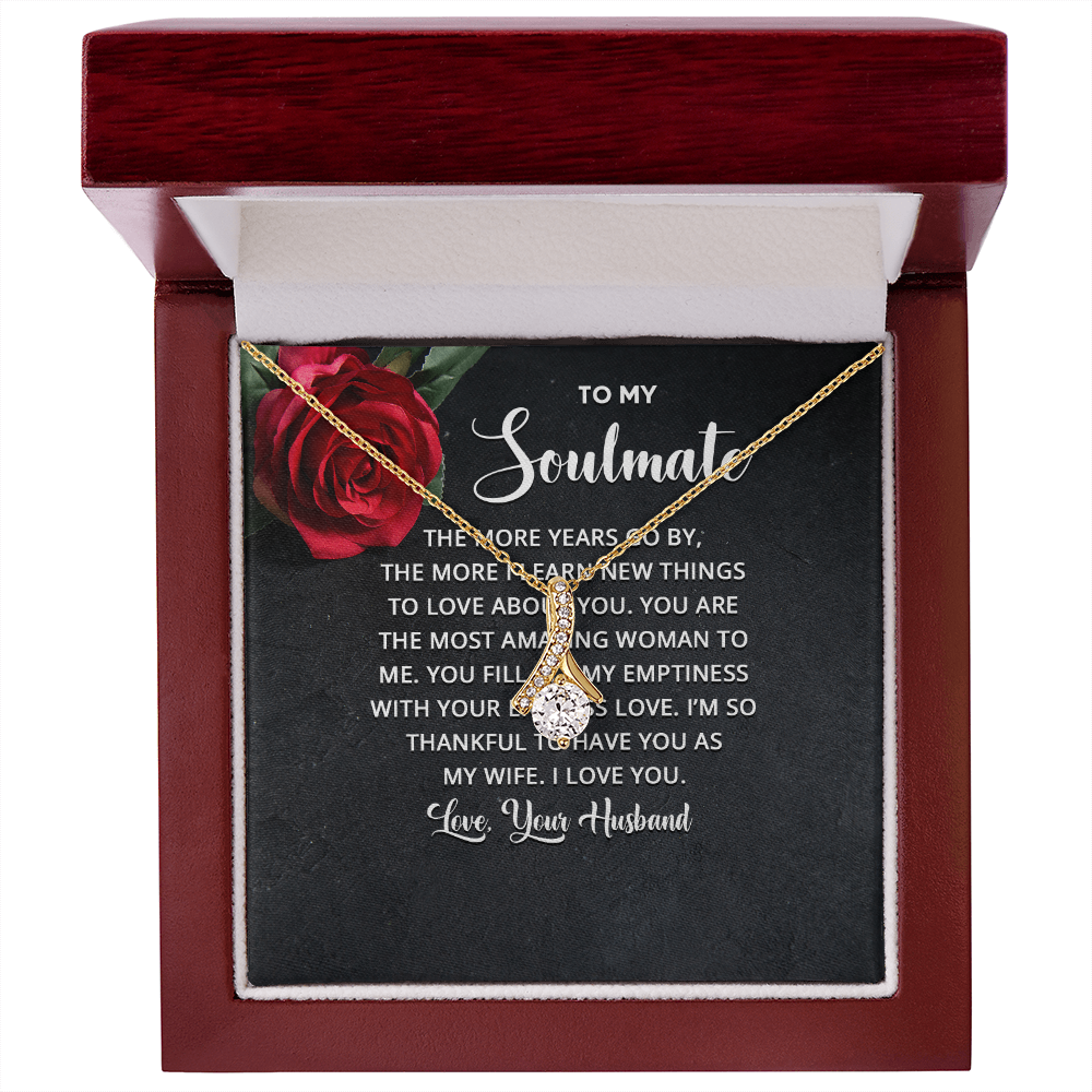 Alluring Beauty Necklace: To My Soulmate Love Your Husband