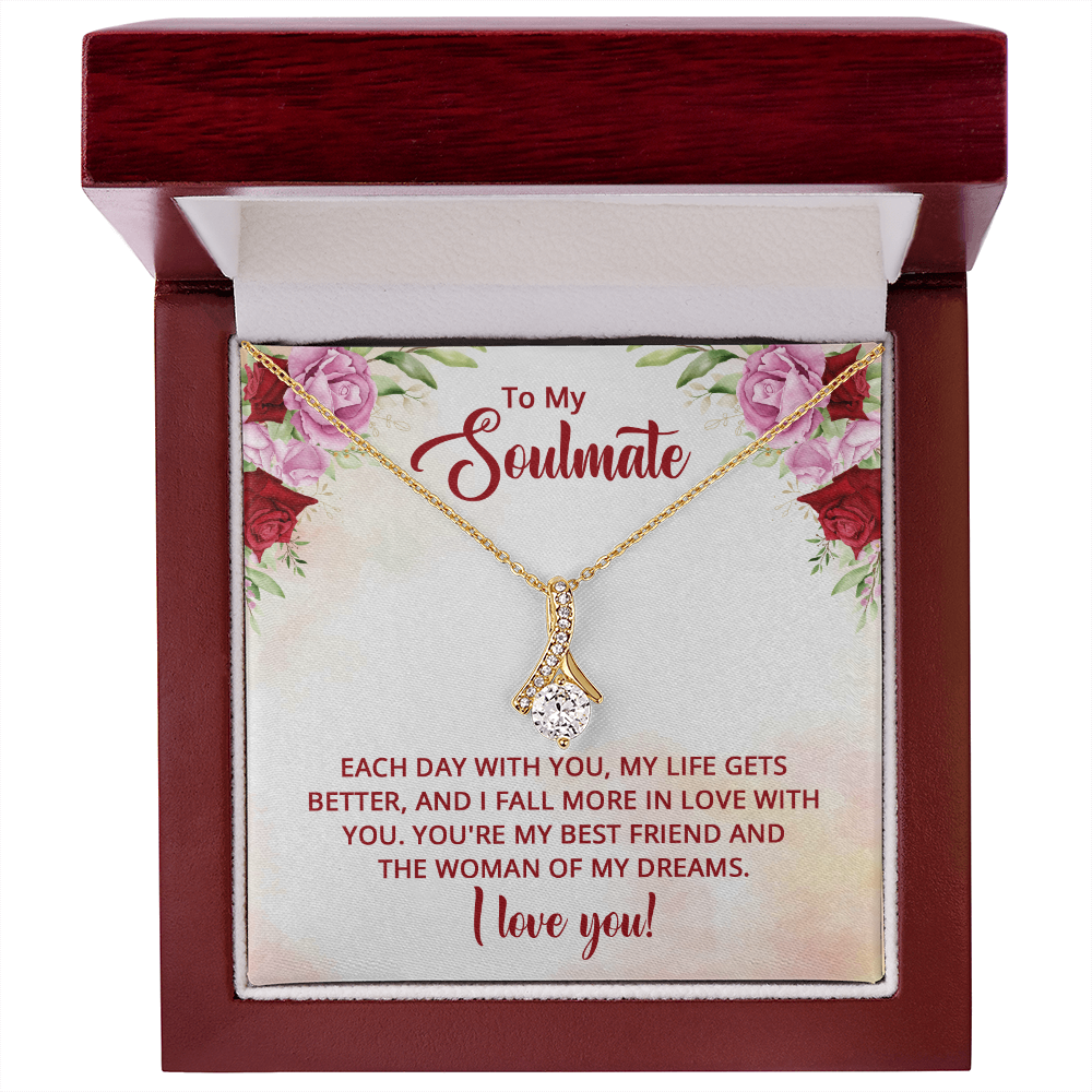 Alluring Beauty Necklace:To My Soulmate Each Day With You