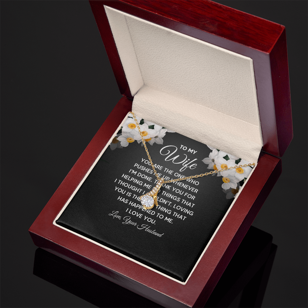 Alluring Beauty Necklace:To My Wife I Love Your Husband