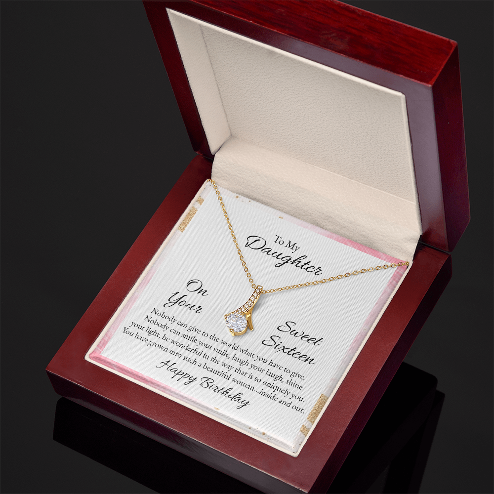 Alluring Beauty Necklace :To My Daughter Happy Birthday Sweet 16
