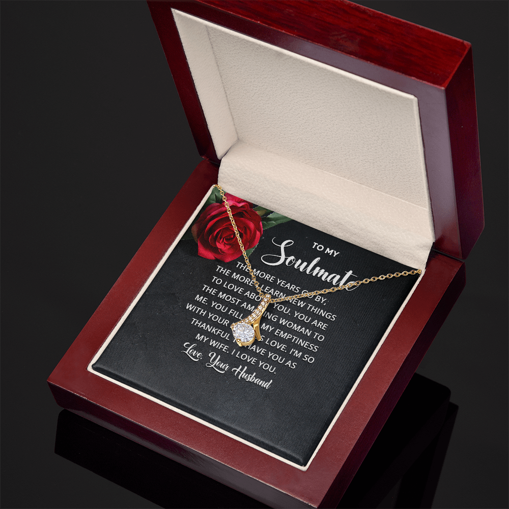 Alluring Beauty Necklace: To My Soulmate Love Your Husband