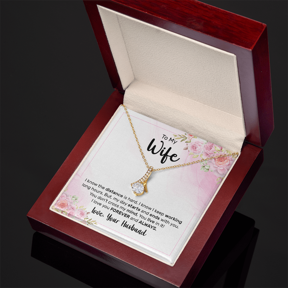 Alluring Beauty Necklace:To My Wife Love Your Husband