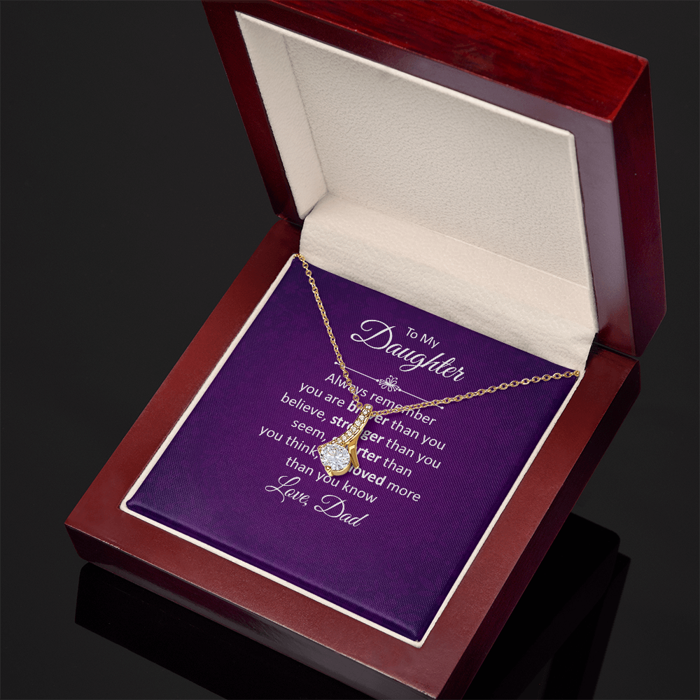 Alluring Beauty Necklace :To My Daughter Love Dad