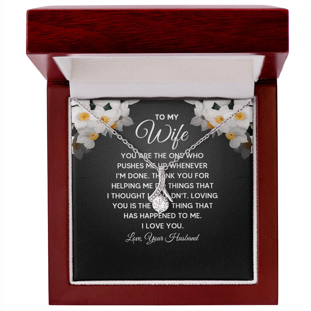 Alluring Beauty Necklace:To My Wife I Love Your Husband