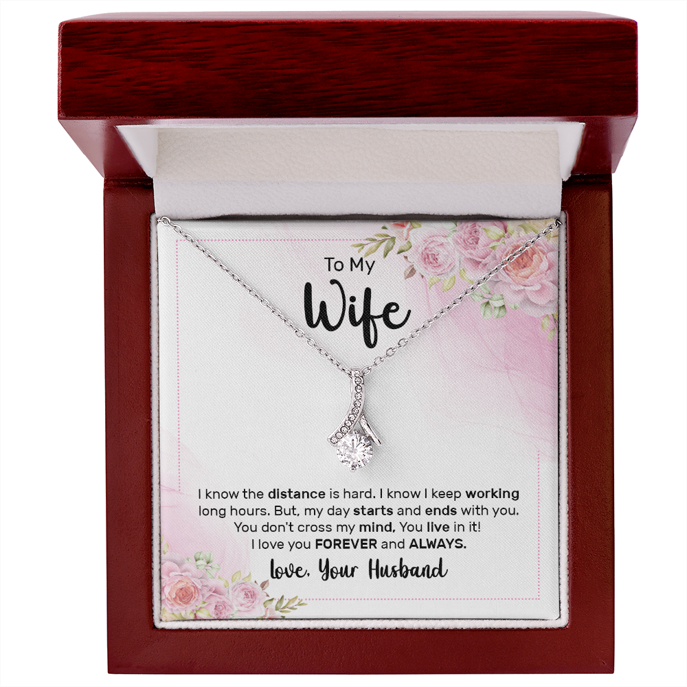 Alluring Beauty Necklace:To My Wife Love Your Husband