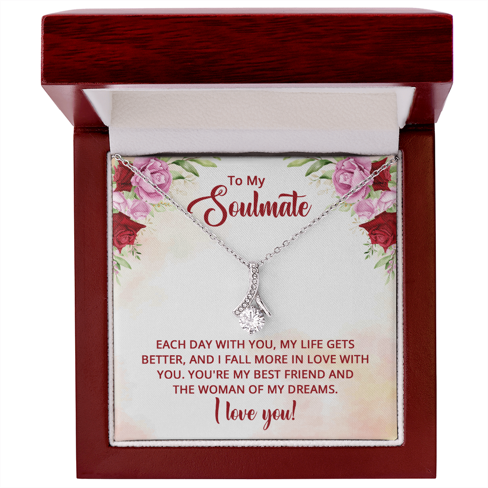 Alluring Beauty Necklace:To My Soulmate Each Day With You