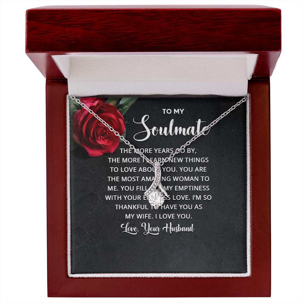Alluring Beauty Necklace: To My Soulmate Love Your Husband