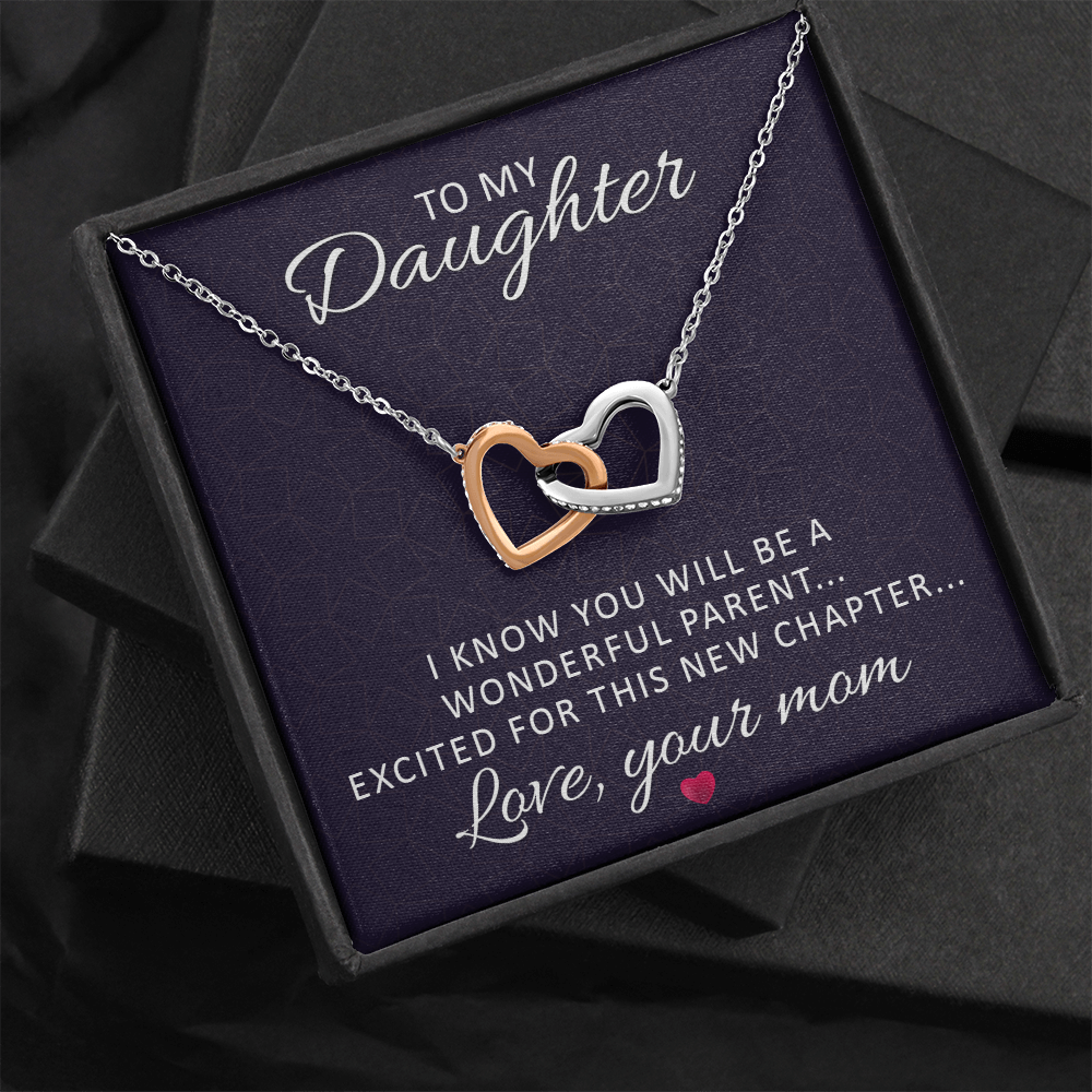 Interlocking Hearts Necklace : To My Daughter Love Your Mom