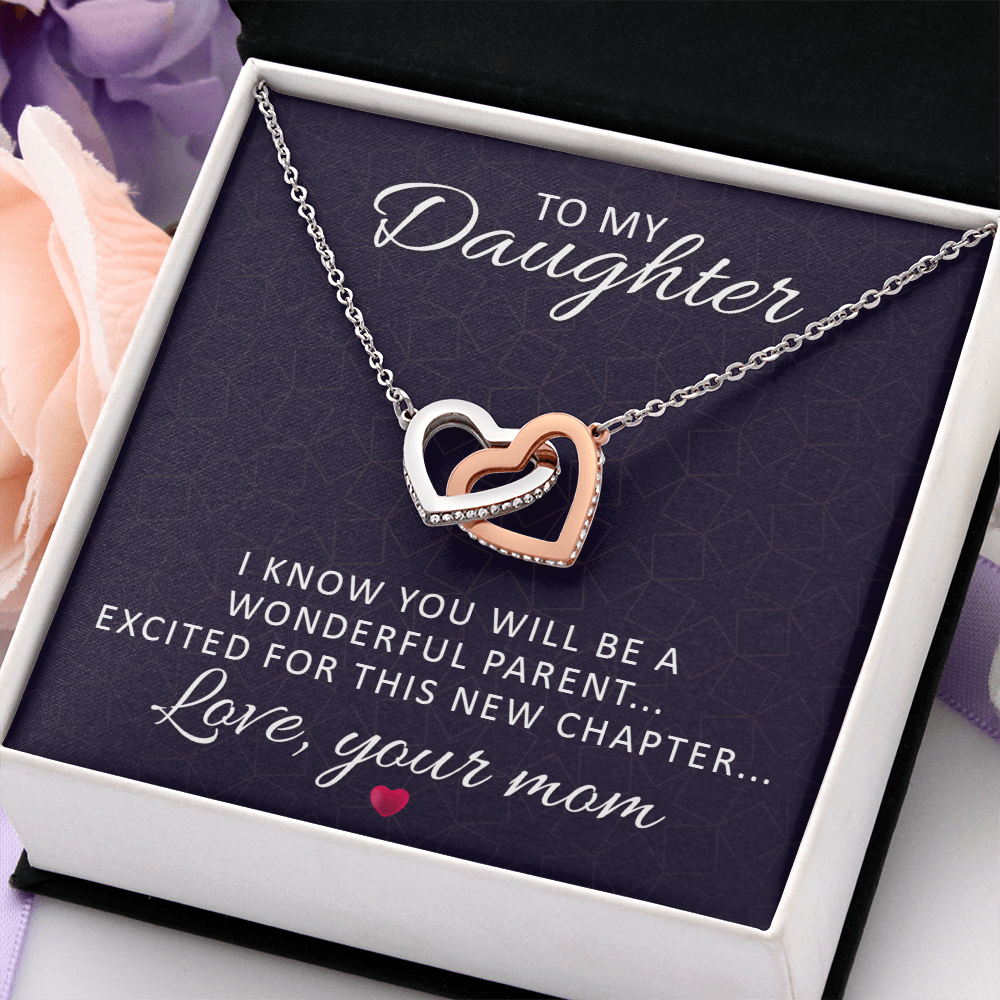 Interlocking Hearts Necklace : To My Daughter Love Your Mom