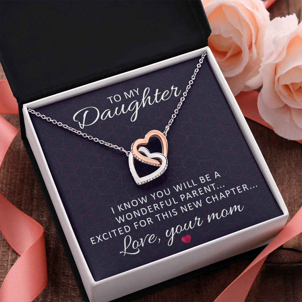 Interlocking Hearts Necklace : To My Daughter Love Your Mom