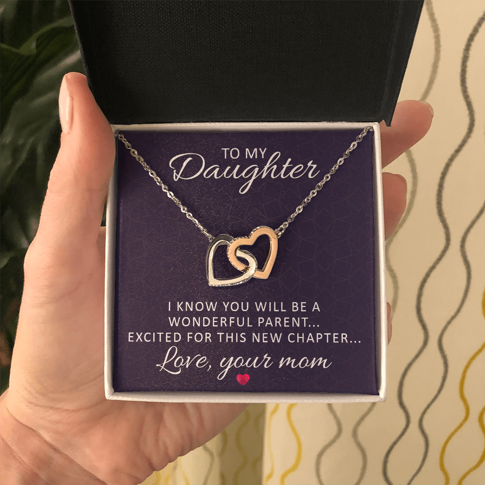 Interlocking Hearts Necklace : To My Daughter Love Your Mom