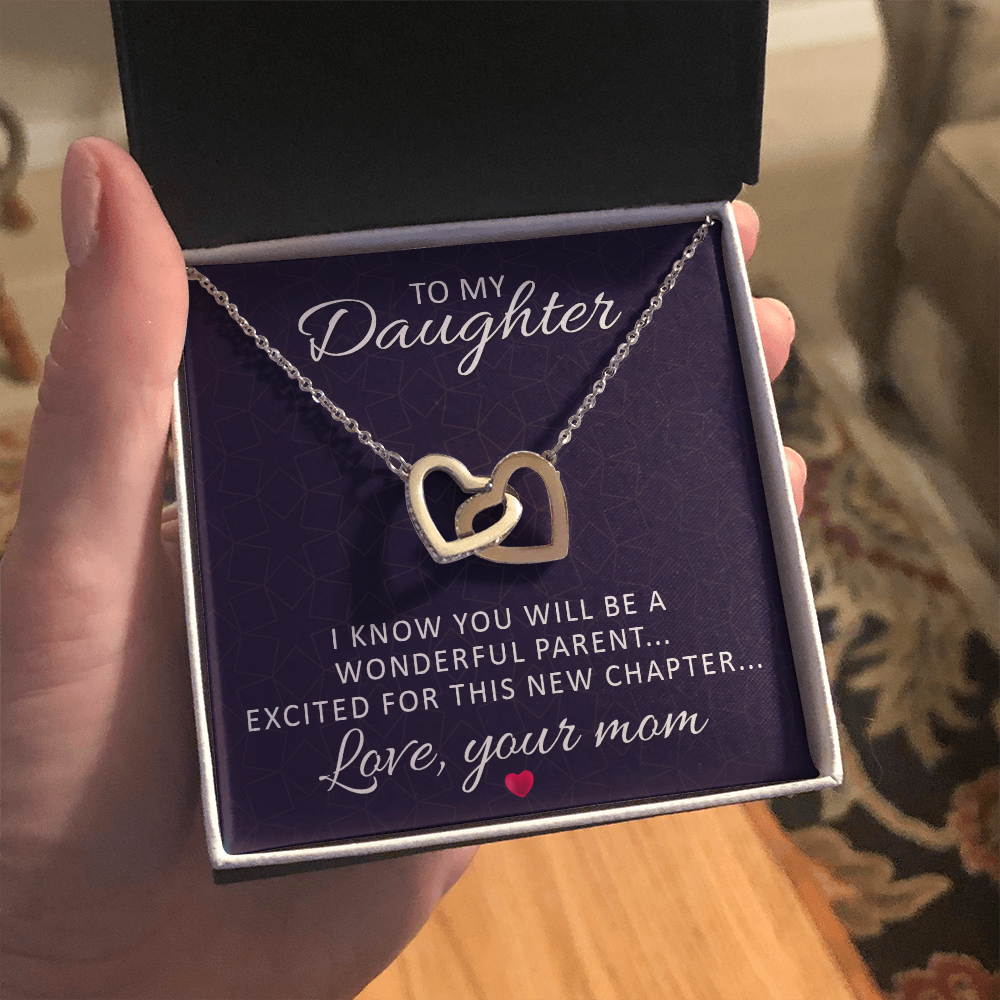 Interlocking Hearts Necklace : To My Daughter Love Your Mom