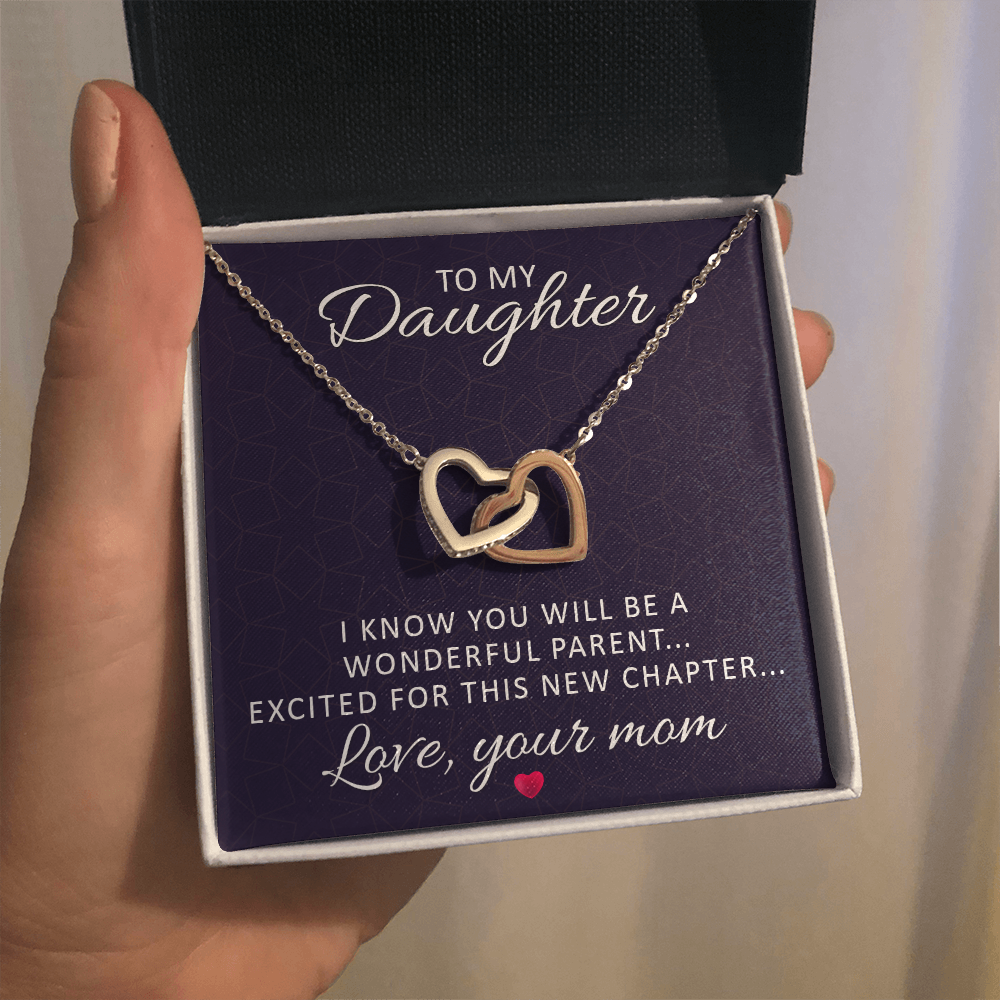 Interlocking Hearts Necklace : To My Daughter Love Your Mom