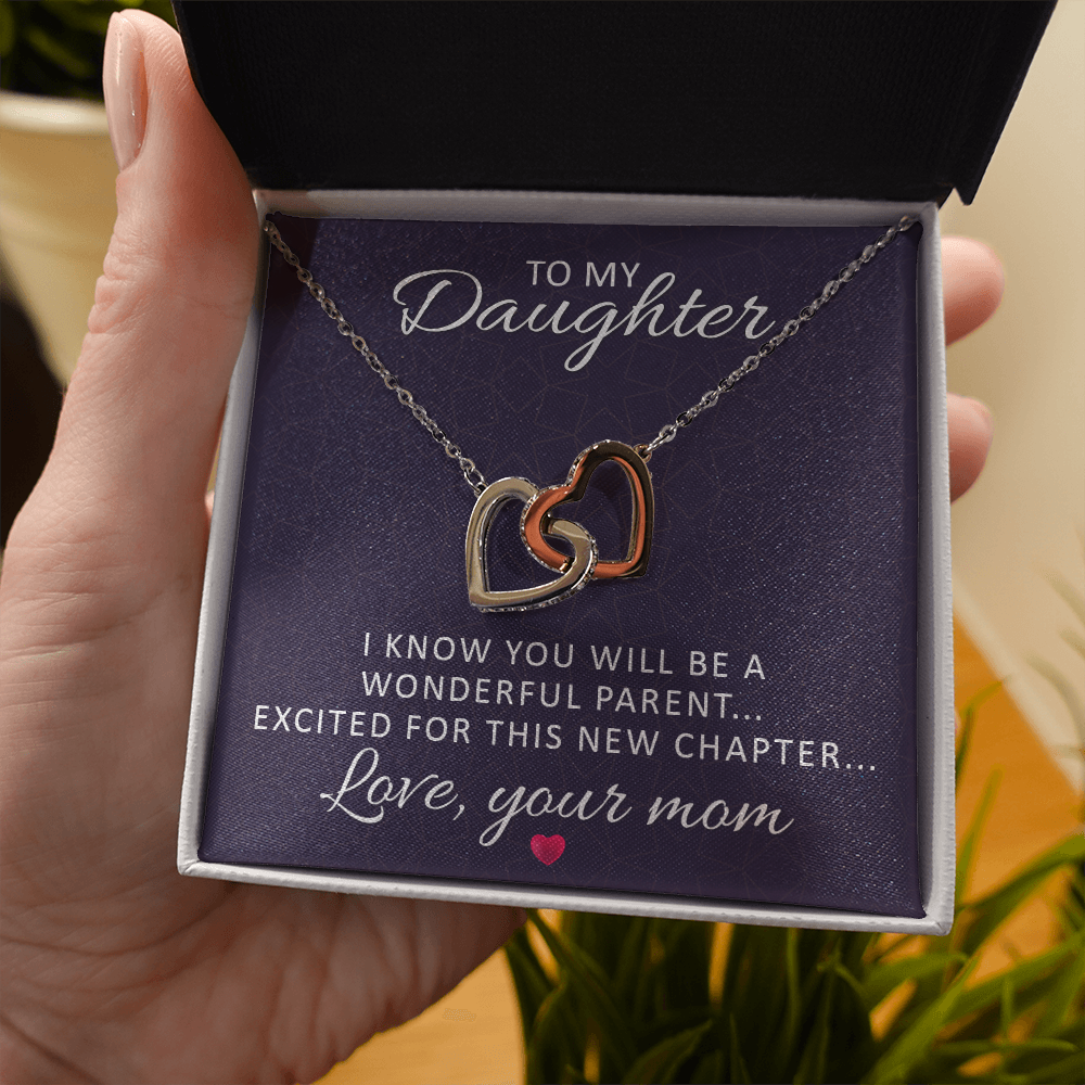Interlocking Hearts Necklace : To My Daughter Love Your Mom