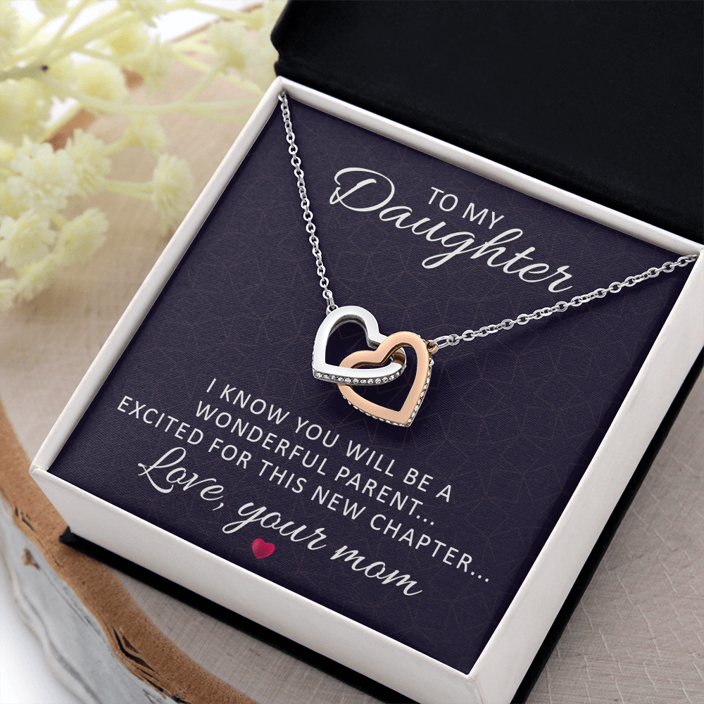 Interlocking Hearts Necklace : To My Daughter Love Your Mom