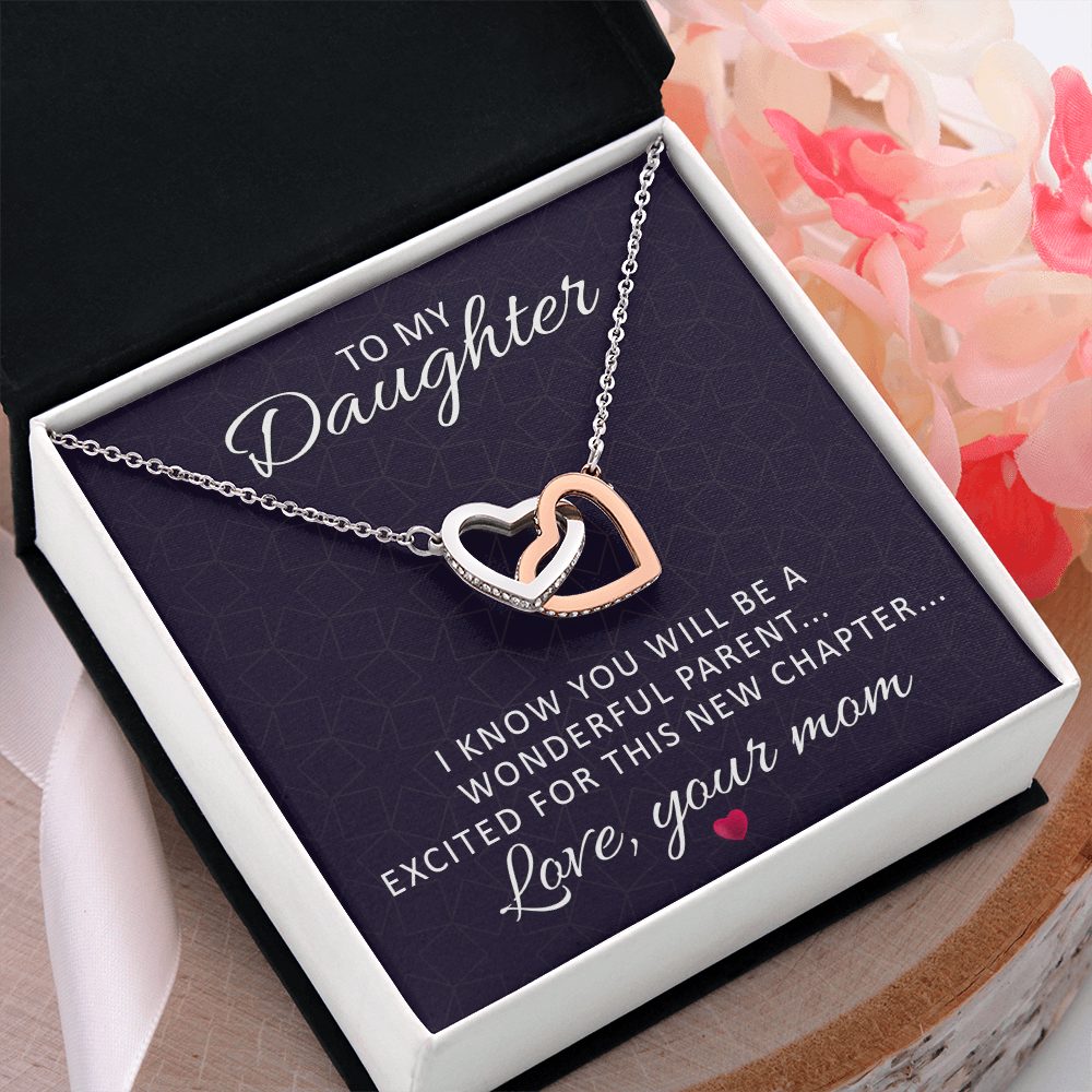 Interlocking Hearts Necklace : To My Daughter Love Your Mom