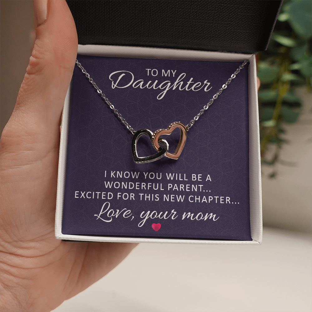 Interlocking Hearts Necklace : To My Daughter Love Your Mom