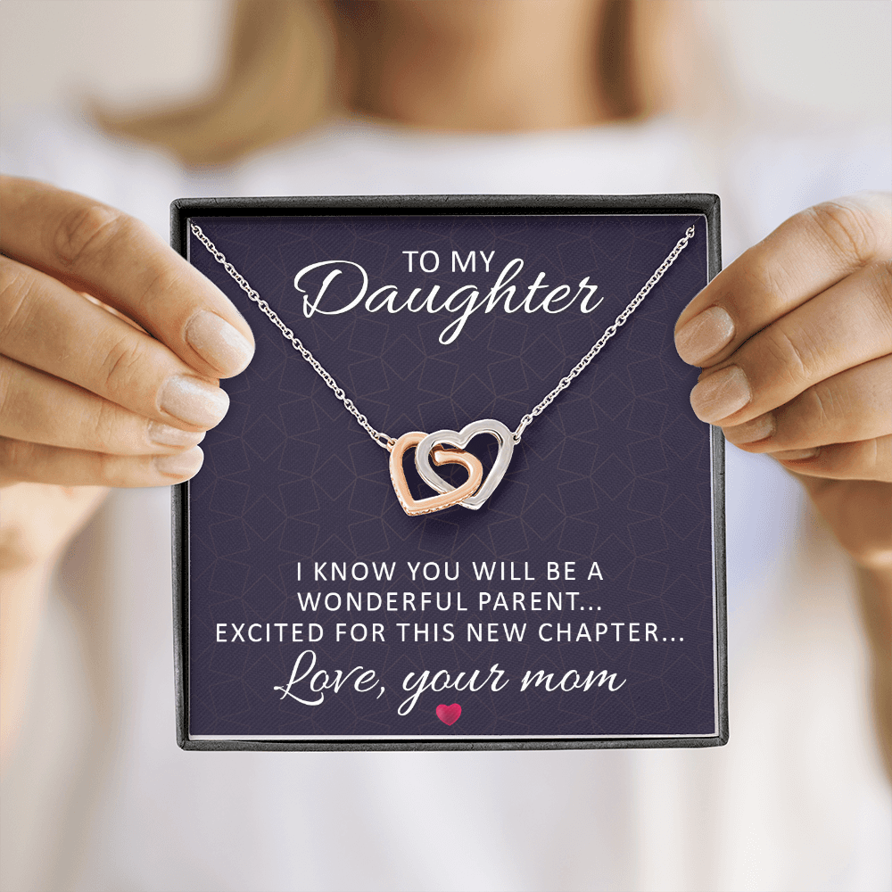 Interlocking Hearts Necklace : To My Daughter Love Your Mom