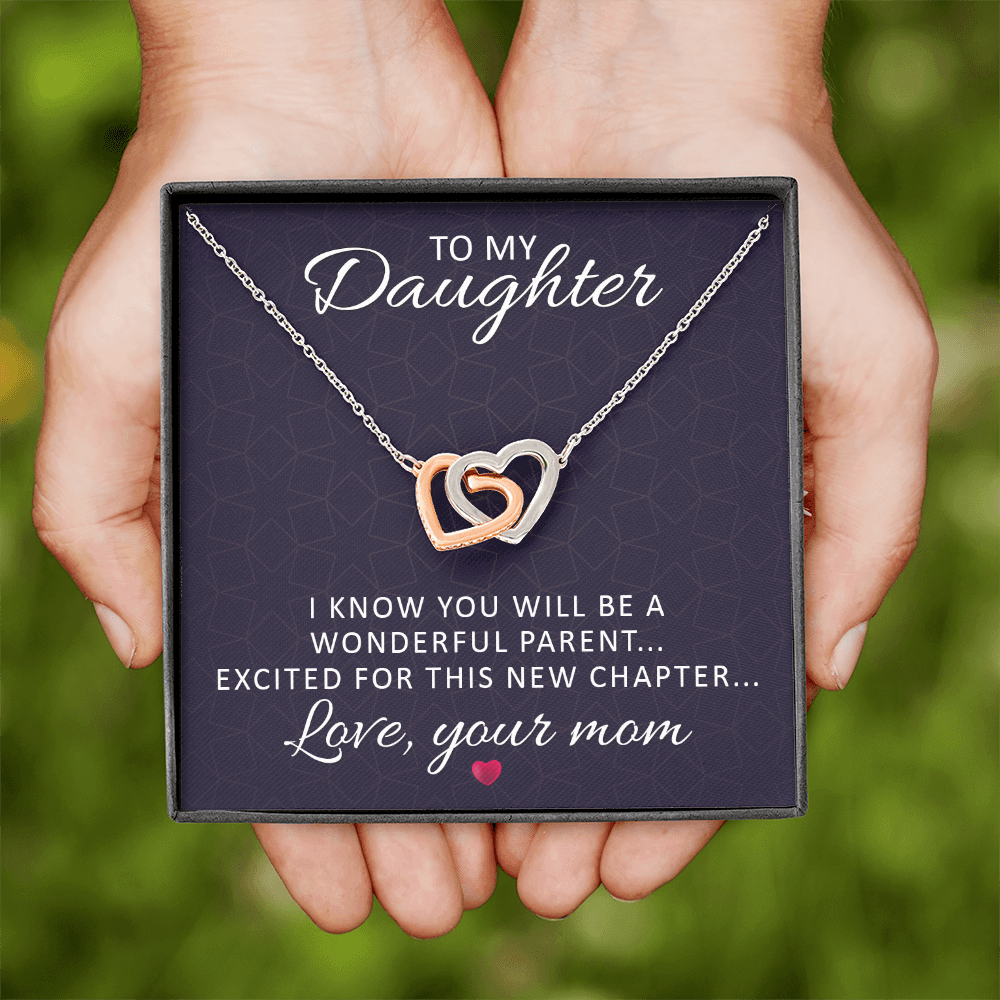 Interlocking Hearts Necklace : To My Daughter Love Your Mom
