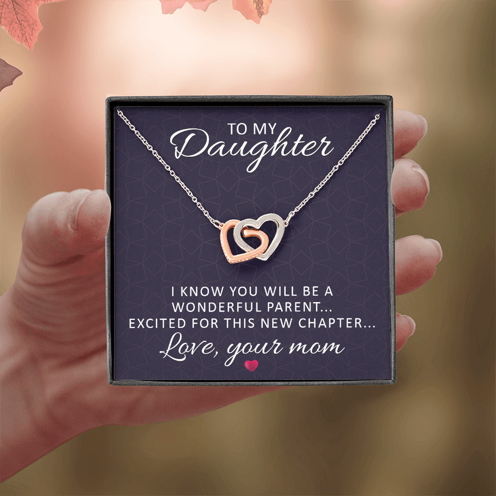 Interlocking Hearts Necklace : To My Daughter Love Your Mom
