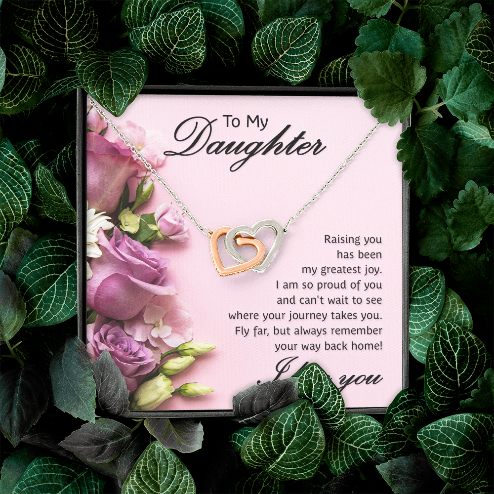 Interlocking Hearts Necklace To My Daughter My Greatest Joy