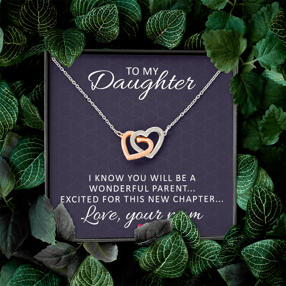 Interlocking Hearts Necklace : To My Daughter Love Your Mom