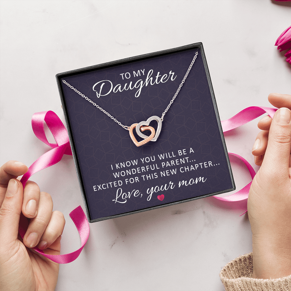 Interlocking Hearts Necklace : To My Daughter Love Your Mom