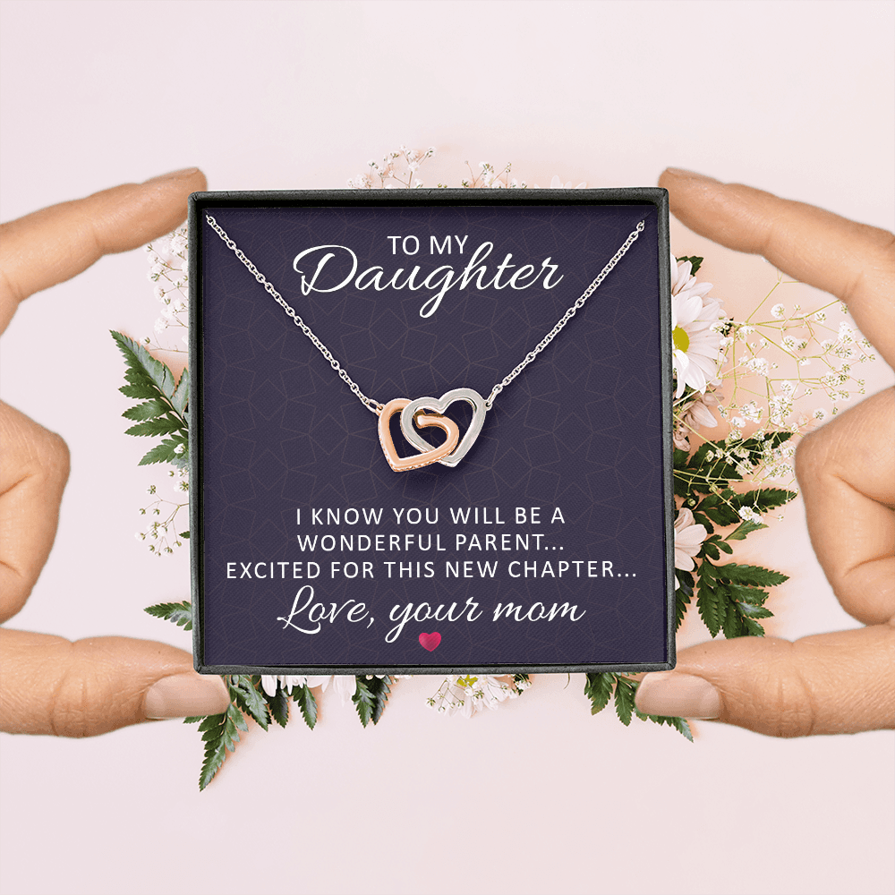 Interlocking Hearts Necklace : To My Daughter Love Your Mom